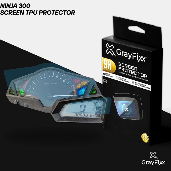 Screen Protector Compatible with Ninja 300 | TPU(Thermoplastic Polyurethane), Pack Of 1